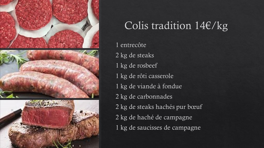 Colis du boucher - Famille - 100% viande bovine - A commander 48h
